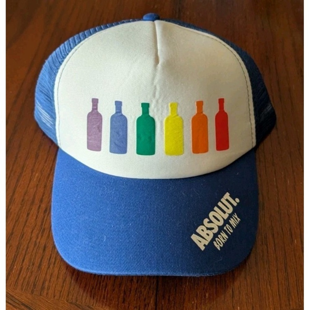 Absolut Vodka Hat Bottles White Blue‎ Born To Mix